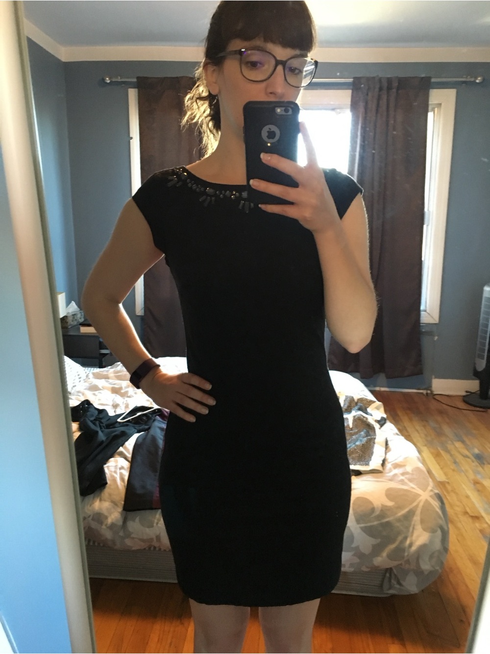 Smart Set black fitted dress P/S🖤